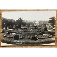 SAN ISIDRO RELOJ FLORAL ANTIGUA TARJETA POSTAL